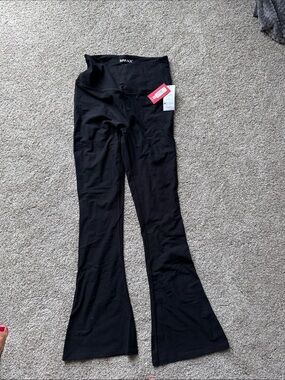 SPANX Black High-Waist Flare Pants